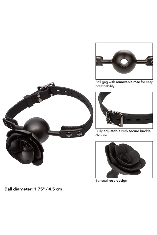 Cal Exotics - Forbidden - Removable Rose Gag - Black - Stag Shop