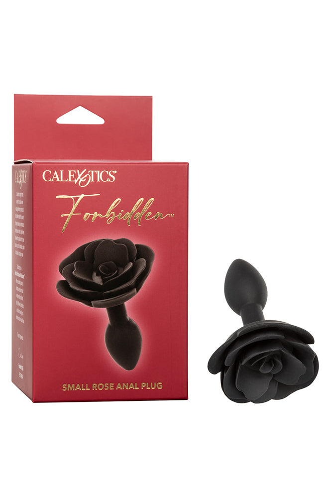 Cal Exotics - Forbidden - Small Rose Silicone Anal Plug - Black - Stag Shop