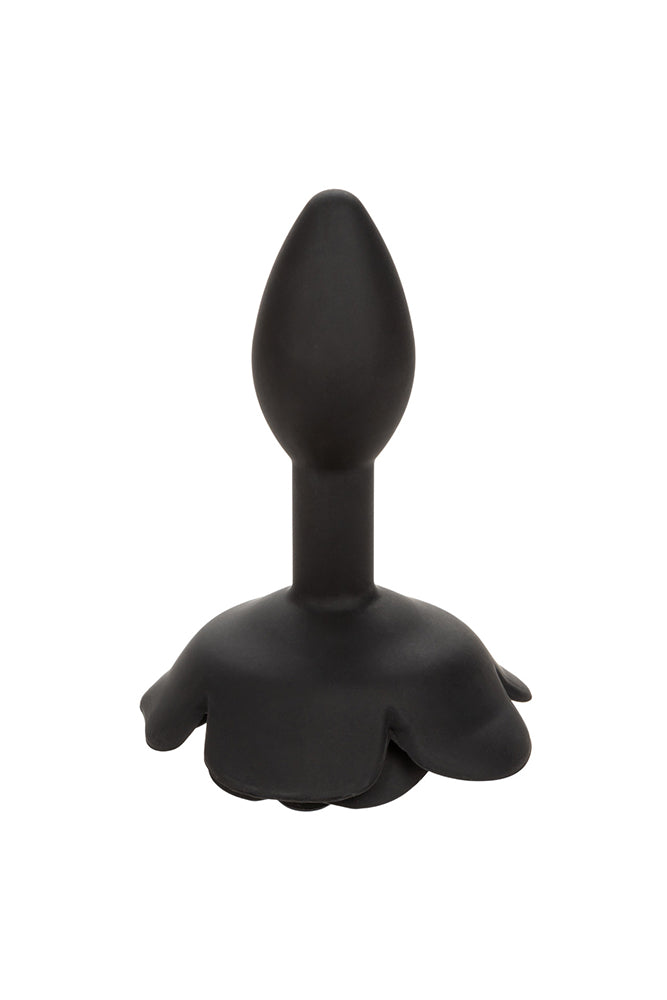 Cal Exotics - Forbidden - Small Rose Silicone Anal Plug - Black - Stag Shop