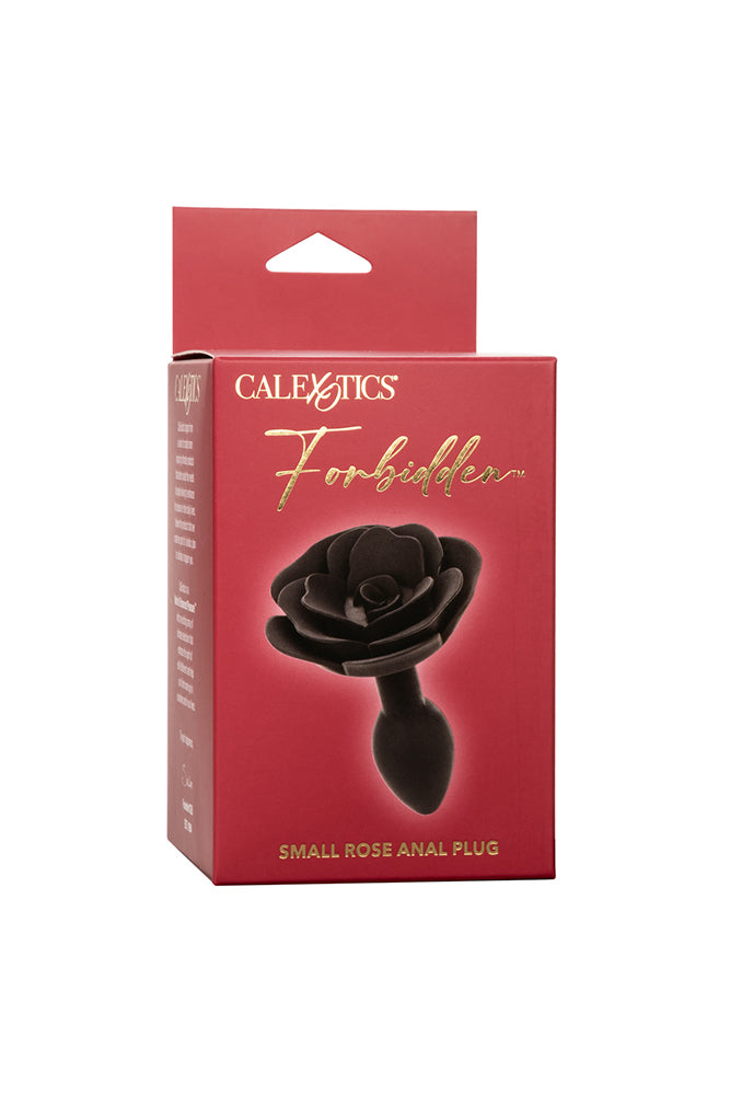 Cal Exotics - Forbidden - Small Rose Silicone Anal Plug - Black - Stag Shop