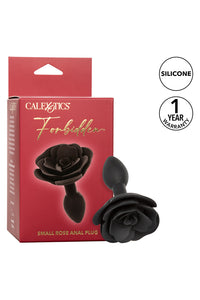 Thumbnail for Cal Exotics - Forbidden - Small Rose Silicone Anal Plug - Black - Stag Shop