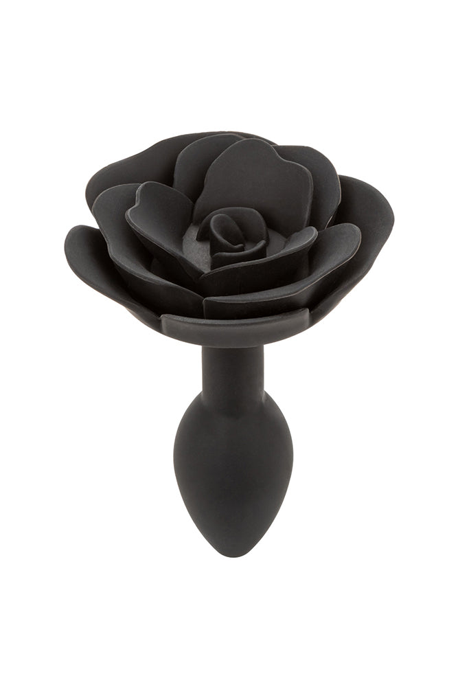Cal Exotics - Forbidden - Small Rose Silicone Anal Plug - Black - Stag Shop