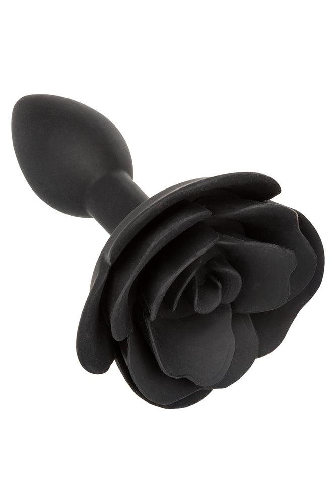 Cal Exotics - Forbidden - Small Rose Silicone Anal Plug - Black - Stag Shop