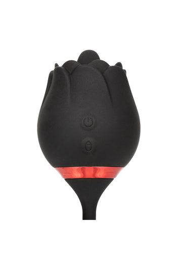 Cal Exotics - French Kiss - Elite Lover Flickering and Rotating Vibrator - Black - Stag Shop