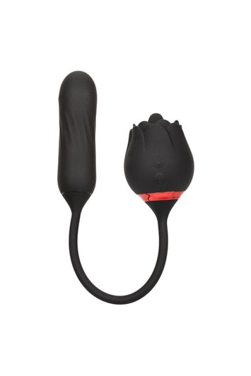 Cal Exotics - French Kiss - Elite Lover Flickering and Rotating Vibrator - Black - Stag Shop