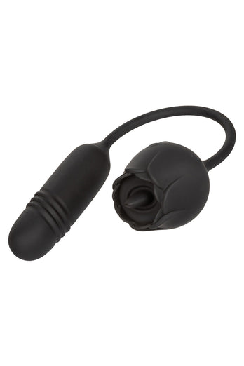 Cal Exotics - French Kiss - Romeo Lover Flickering and Thrusting Vibrator - Black - Stag Shop