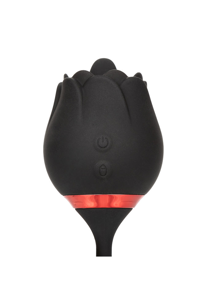 Cal Exotics - French Kiss - Romeo Lover Flickering and Thrusting Vibrator - Black - Stag Shop