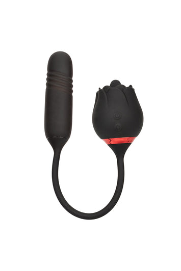 Cal Exotics - French Kiss - Romeo Lover Flickering and Thrusting Vibrator - Black - Stag Shop