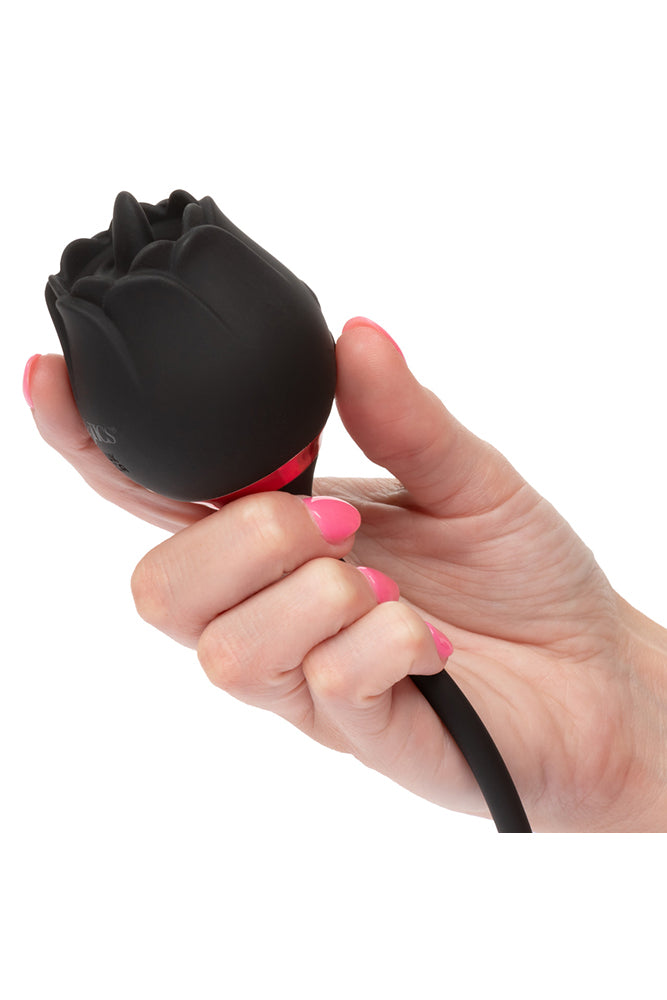 Cal Exotics - French Kiss - Romeo Lover Flickering and Thrusting Vibrator - Black - Stag Shop