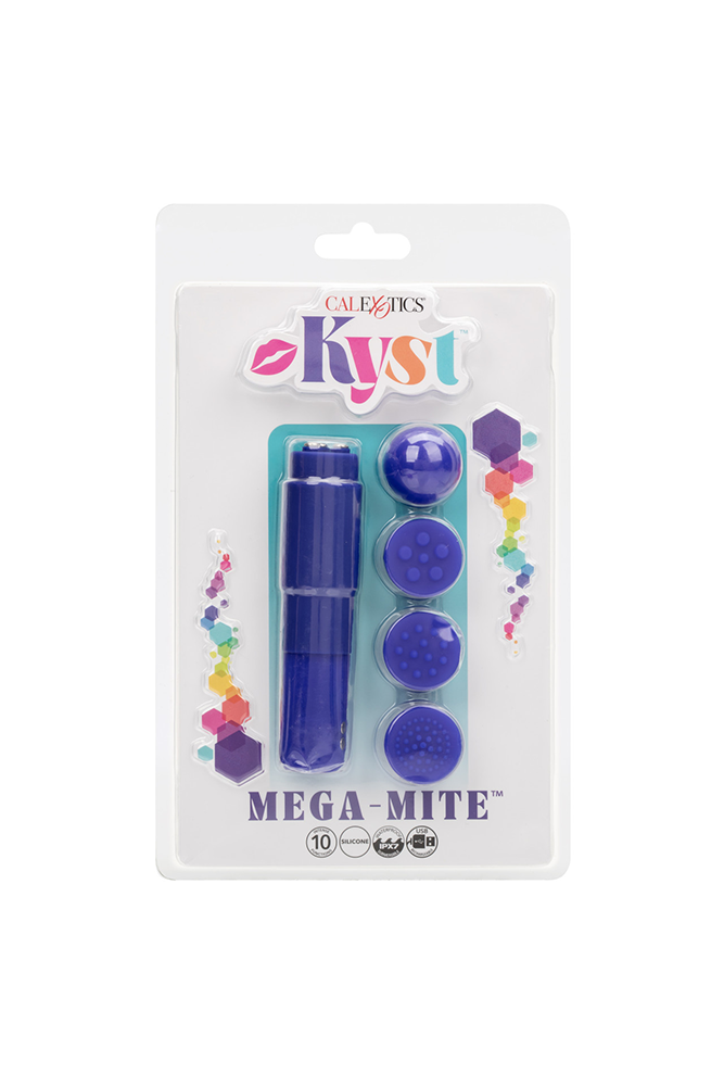 Cal Exotics - Kyst - Mega-Mite Vibrator With 4 Interchangeable Pleasure Tips - Stag Shop