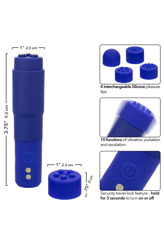 Cal Exotics - Kyst - Mega-Mite Vibrator With 4 Interchangeable Pleasure Tips - Stag Shop