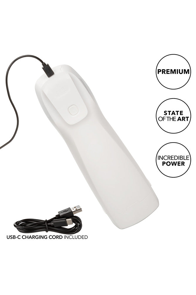 Cal Exotics - Optimum Power - Life-Like Pulsar Stroker With Suction & Vibration - White - Stag Shop