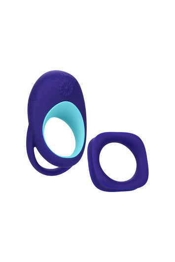 Cal Exotics - Link Up - Alpha Cock Ring Set - Blue - Stag Shop