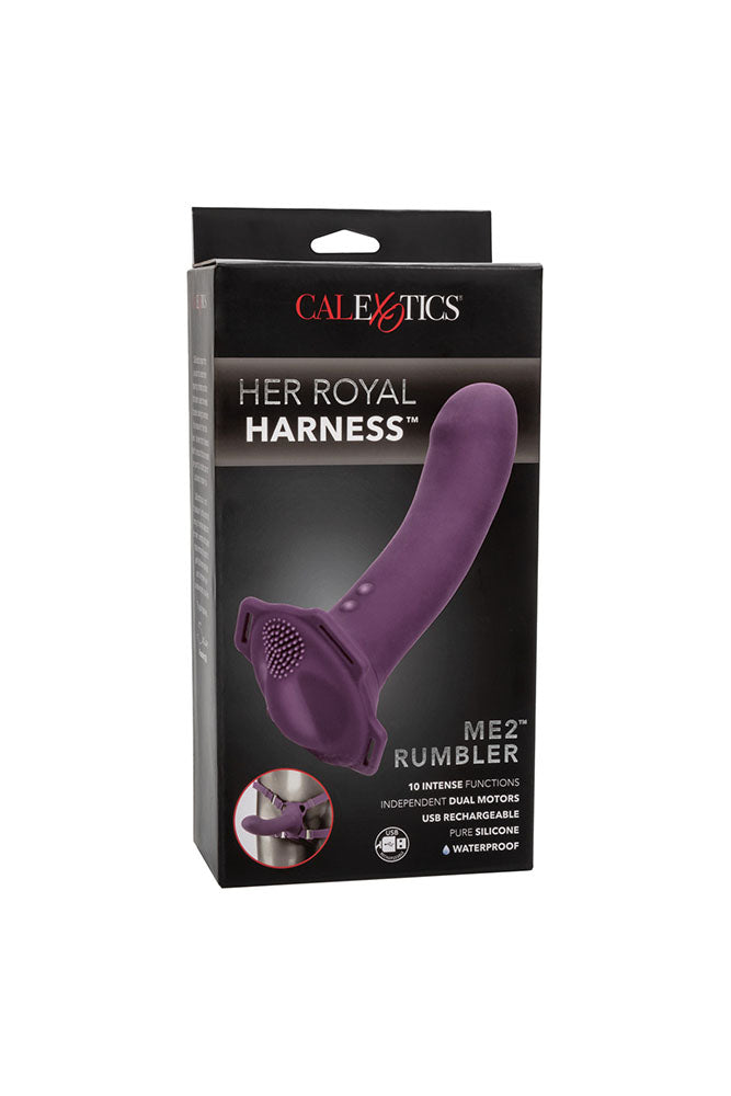 Cal Exotics - Me2 Rumbler Vibrating Strap-On - Purple - Stag Shop