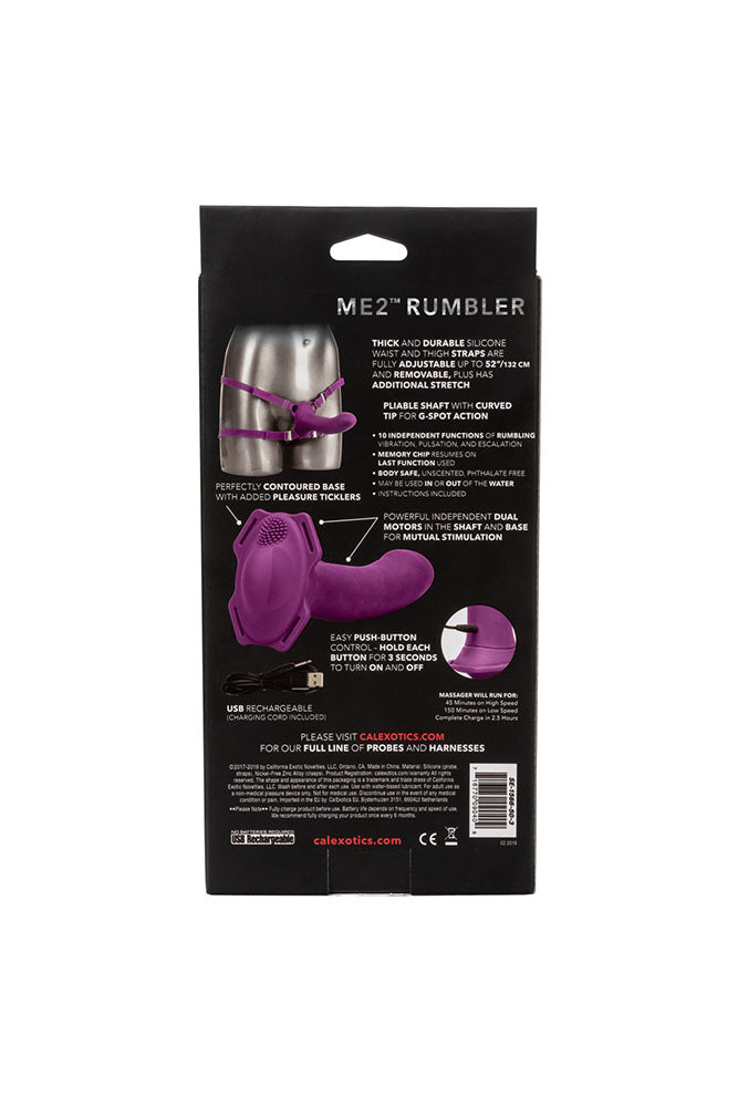 Cal Exotics - Me2 Rumbler Vibrating Strap-On - Purple - Stag Shop