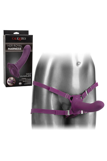 Cal Exotics - Me2 Rumbler Vibrating Strap-On - Purple - Stag Shop
