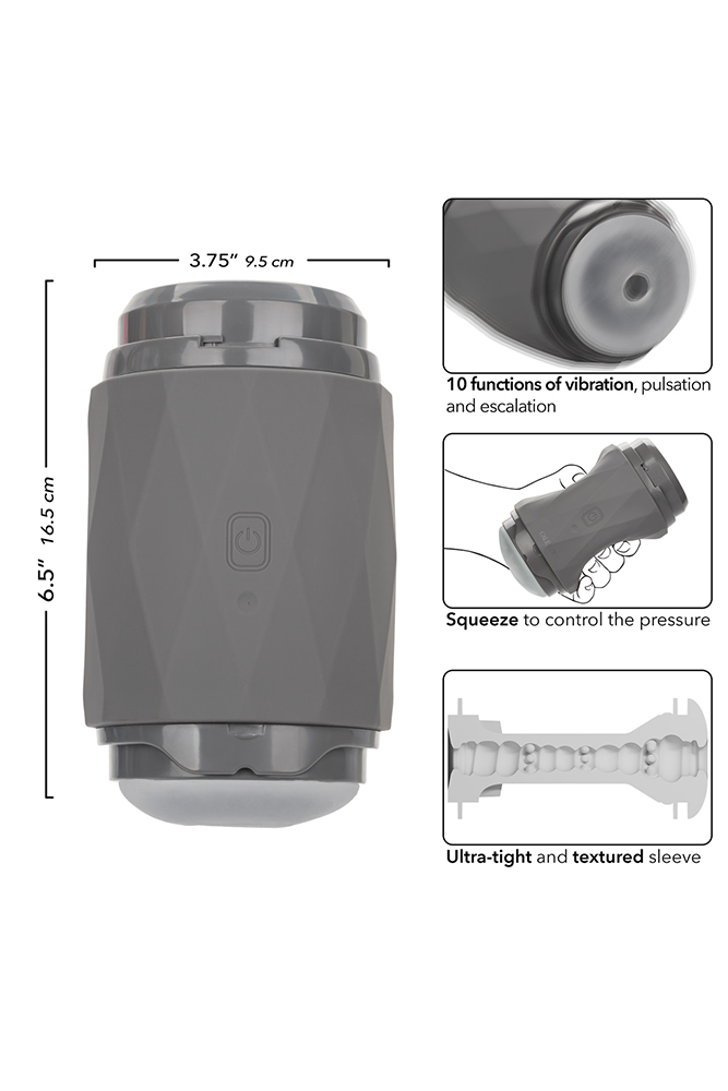 Cal Exotics - Milk Master - Vibro Squeeze Vibrating Dual Ended Masturbator - Stag Shop