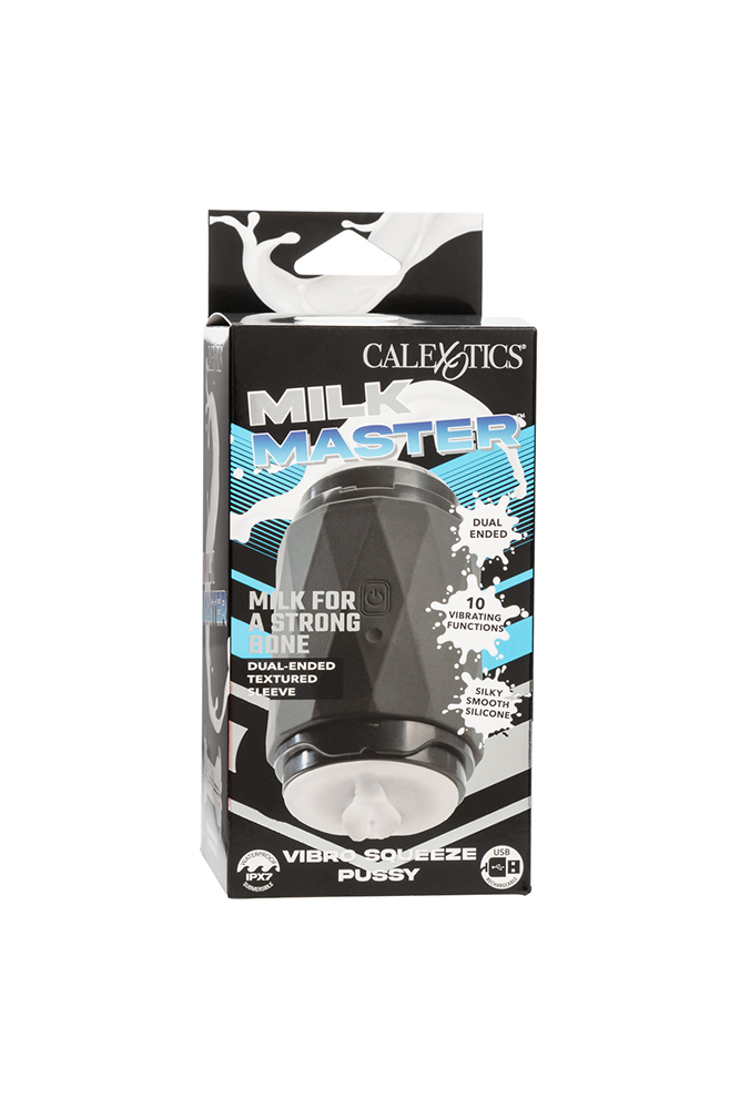 Cal Exotics - Milk Master - Vibro Squeeze Pussy Vibrating Dual Ended Masturbator - Stag Shop