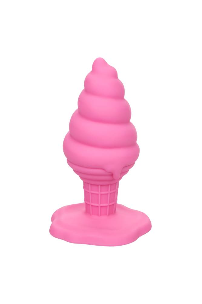 Cal Exotics - Naughty Bits - Yum Bum Ice Cream Cone Butt Plug - Pink - Stag Shop