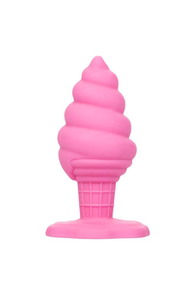 Cal Exotics - Naughty Bits - Yum Bum Ice Cream Cone Butt Plug - Pink - Stag Shop