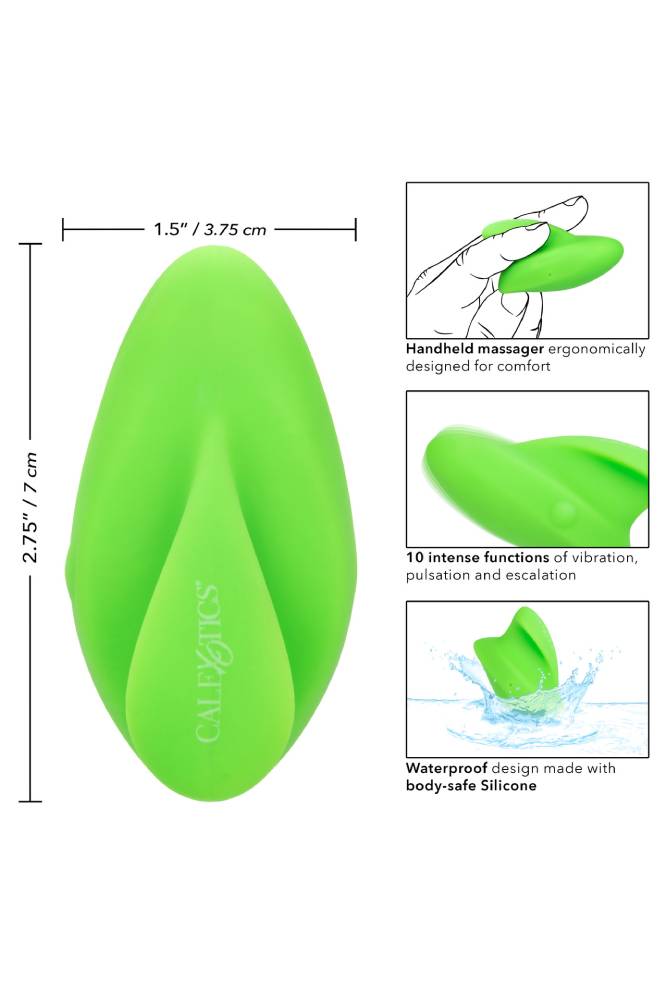 Cal Exotics - Neon Vibes - Ecstasy Handheld Vibrator - Green - Stag Shop