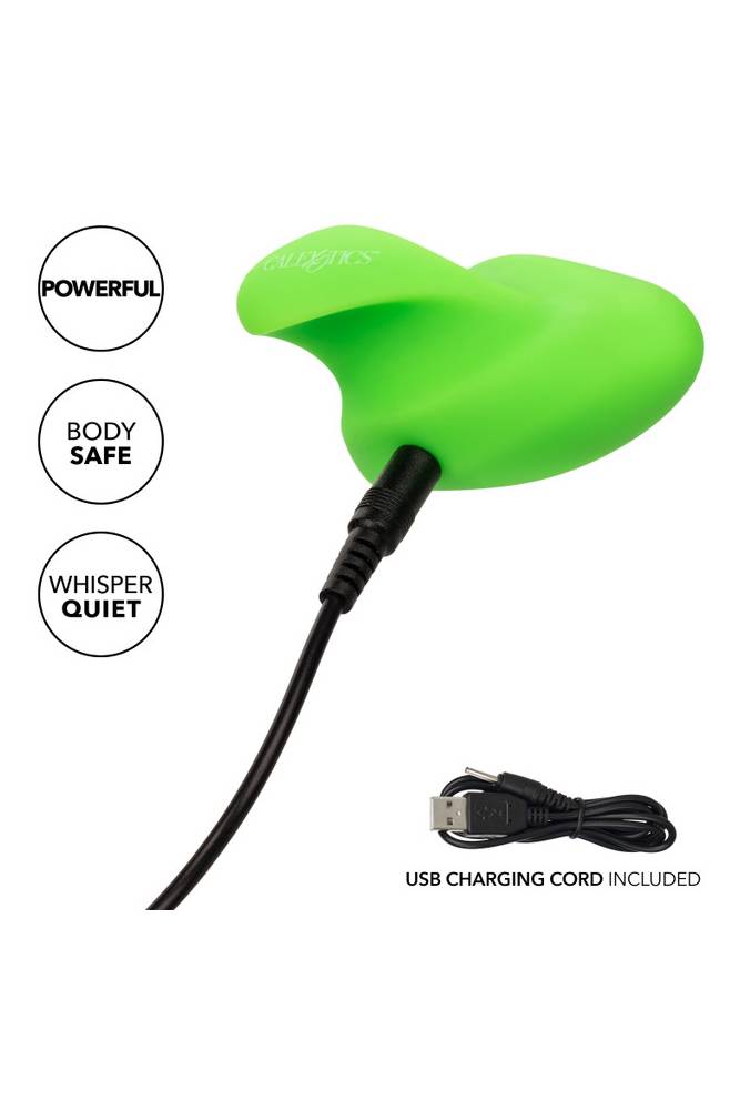 Cal Exotics - Neon Vibes - Ecstasy Handheld Vibrator - Green - Stag Shop