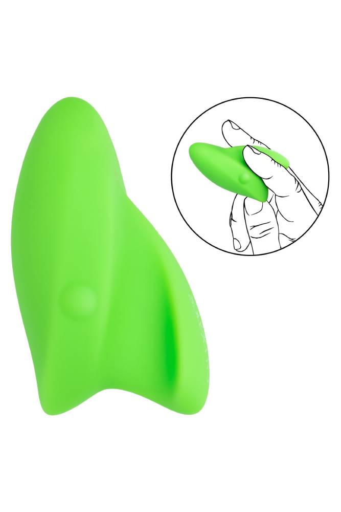 Cal Exotics - Neon Vibes - Ecstasy Handheld Vibrator - Green - Stag Shop