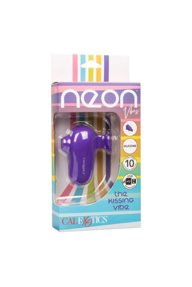 Cal Exotics - Neon Vibes - Kissing Clitoral Suction Vibrator - Purple - Stag Shop