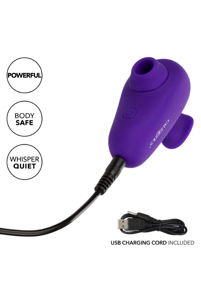 Cal Exotics - Neon Vibes - Kissing Clitoral Suction Vibrator - Purple - Stag Shop