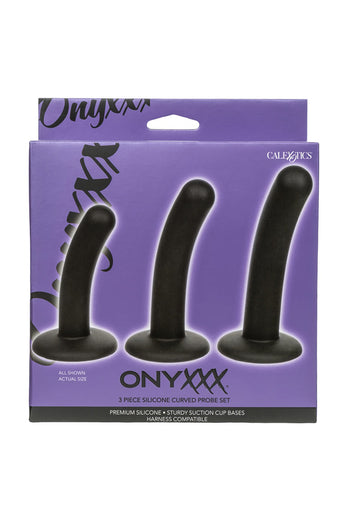 Cal Exotics - Onyxxx - 3 Piece Silicone Curved Probe Set - Stag Shop