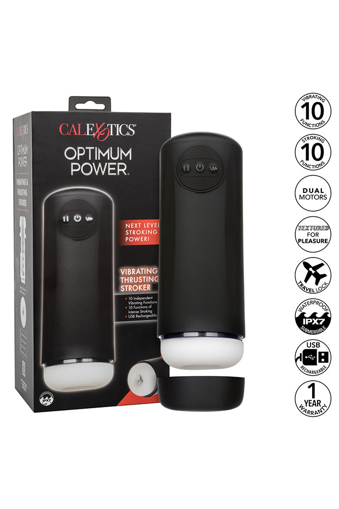 Cal Exotics - Optimum Power - Vibrating and Thrusting Stroker - Black - Stag Shop