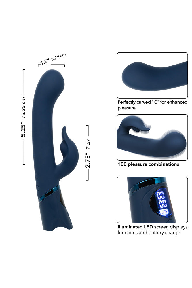 Cal Exotics - Orgasmatron - Digital G-Teaser Rabbit Vibrator - Blue - Stag Shop