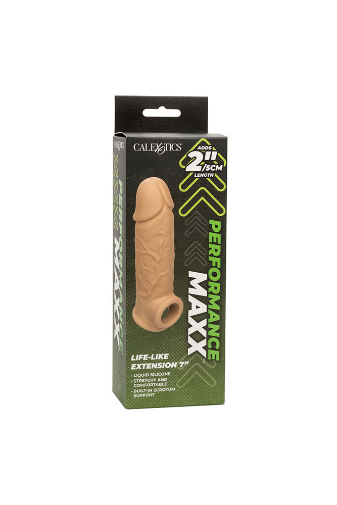 Cal Exotics -  Performance Maxx - Life-Like Penis Extension 7” - Beige - Stag Shop