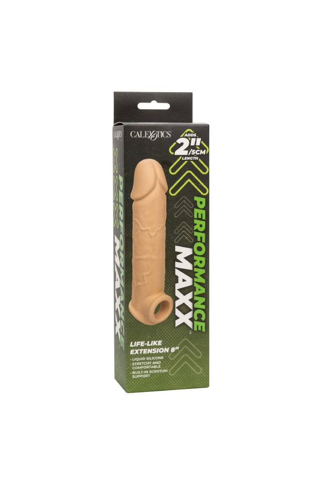 Cal Exotics -  Performance Maxx - Life-Like Penis Extension 8” - Beige - Stag Shop