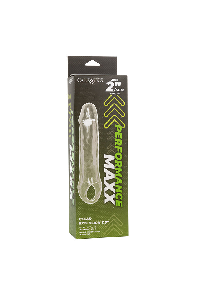 Cal Exotics - Performance Maxx - 7.5" Extension with Scrotum Strap - Clear - Stag Shop