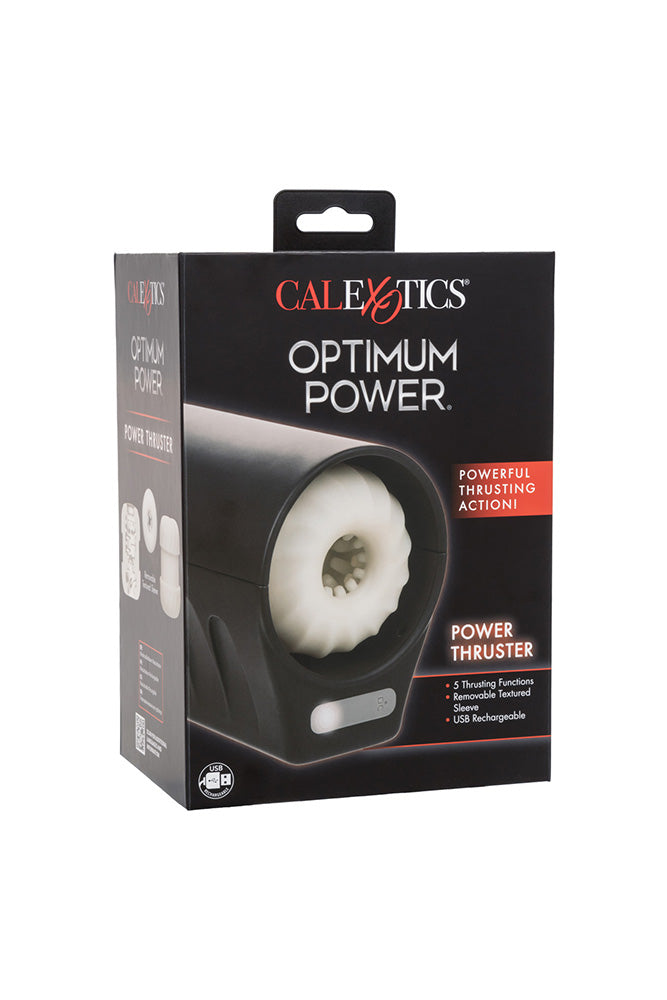 Cal Exotics - Optimum Power - Power Thruster Automatic Stroker - Black/White - Stag Shop