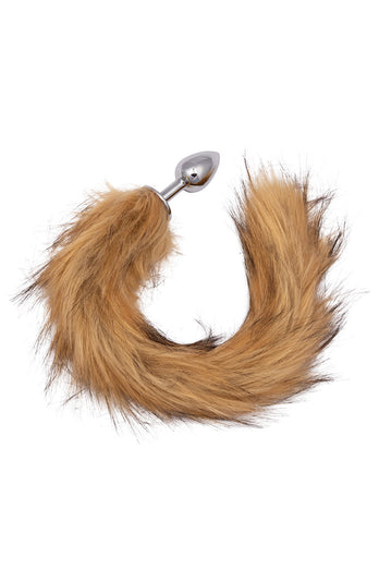 Cal Exotics - Running Wild - Brown Tail Anal Plug - Brown/Silver - Stag Shop