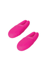 Cal Exotics - Silicone Remote Vibrating Nipple Clamps - Pink - Stag Shop
