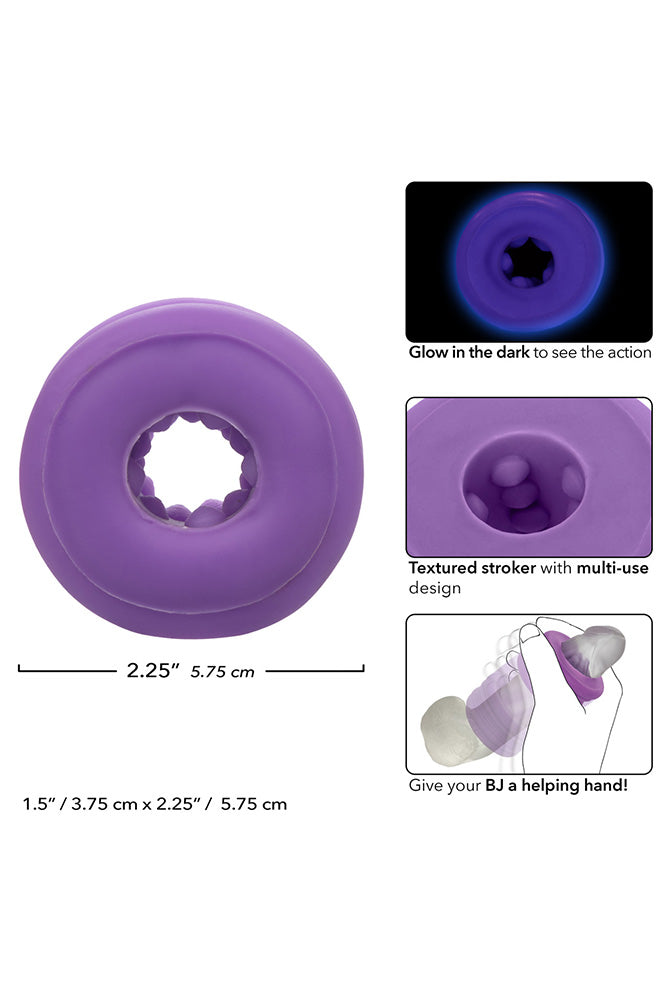 Cal Exotics - Slop Top - Dirty Luv Stroker - Glow in the Dark Purple - Stag Shop