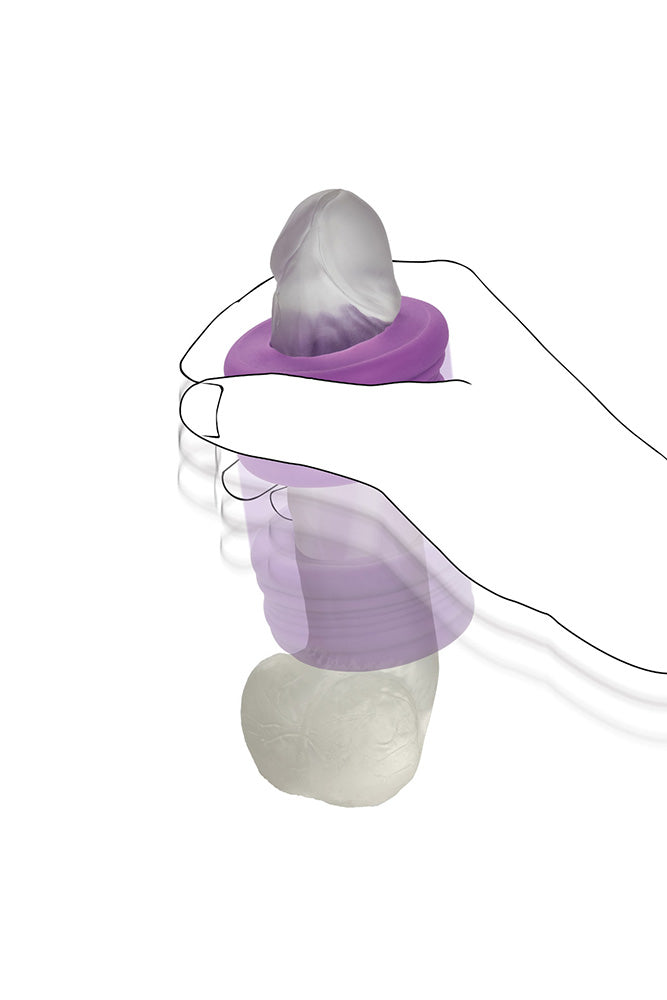 Cal Exotics - Slop Top - Dirty Luv Stroker - Glow in the Dark Purple - Stag Shop