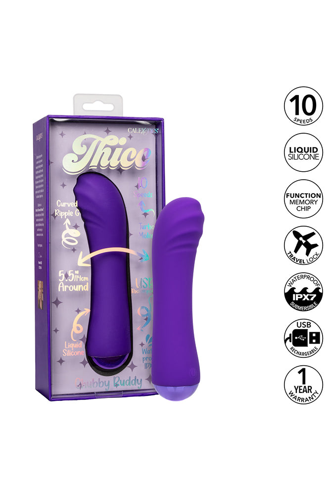 Cal Exotics - Thicc - Chubby Buddy Vibrator - Purple - Stag Shop
