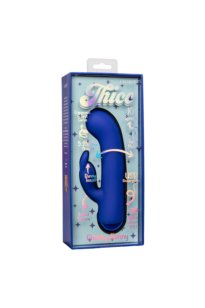Cal Exotics - Thicc - Chubby Bunny Vibrator - Blue - Stag Shop