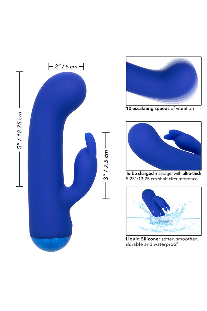 Cal Exotics - Thicc - Chubby Bunny Vibrator - Blue - Stag Shop