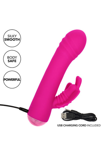 Cal Exotics - Thicc - Chubby Rotating Butterfly Dual Vibrator - Pink - Stag Shop