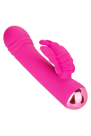 Cal Exotics - Thicc - Chubby Rotating Butterfly Dual Vibrator - Pink - Stag Shop