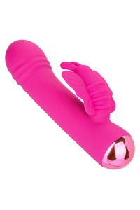 Thumbnail for Cal Exotics - Thicc - Chubby Rotating Butterfly Dual Vibrator - Pink