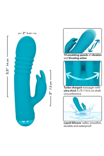 Cal Exotics - Thicc - Chubby Thrusting Tickler - Turqouise - Stag Shop