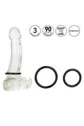 Cal Exotics - Tri-Rings Cock Ring Set - Black - Stag Shop