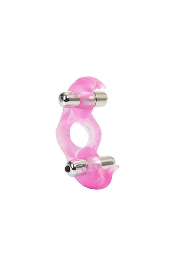 Cal Exotics - Couples Enhancer - Triple Orgasm Enhancer Cock Ring - Pink - Stag Shop