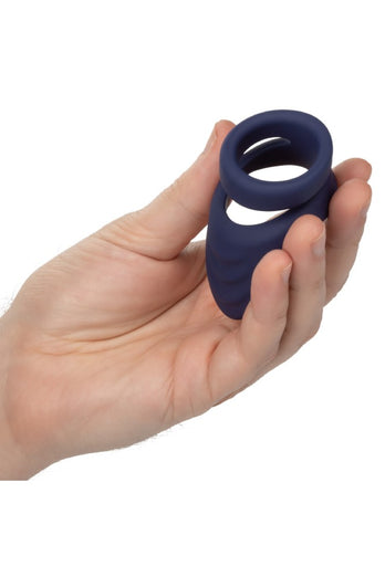 Cal Exotics - Viceroy - Perineum Dual Cock Ring - Blue - Stag Shop